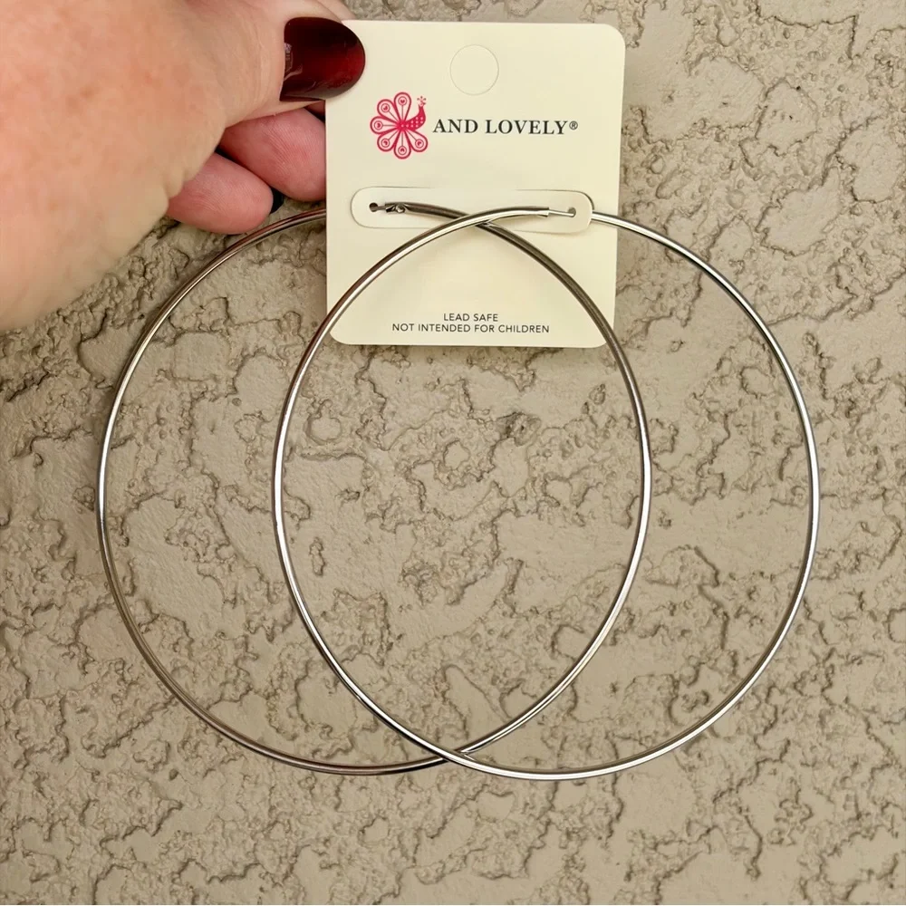 Statement Silver Hoop Earrings